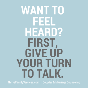 Couples Counseling how to feel heard