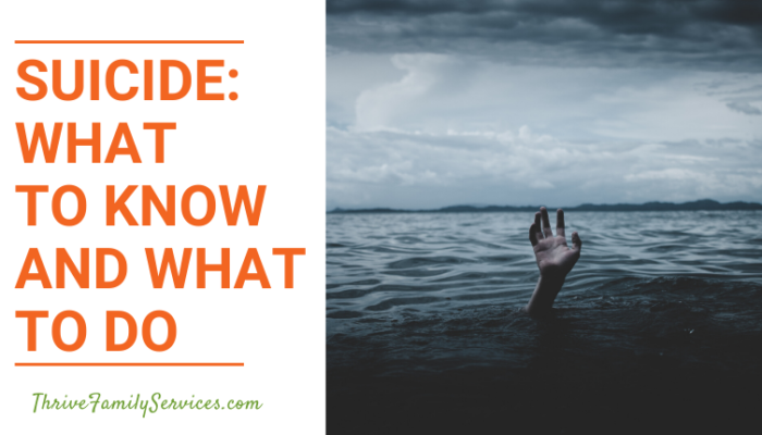 Suicide: What to Know and What to Do | Denver Marriage Counselor, Greenwood Village Counseling